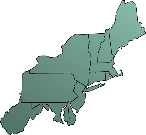 Northeastern region map